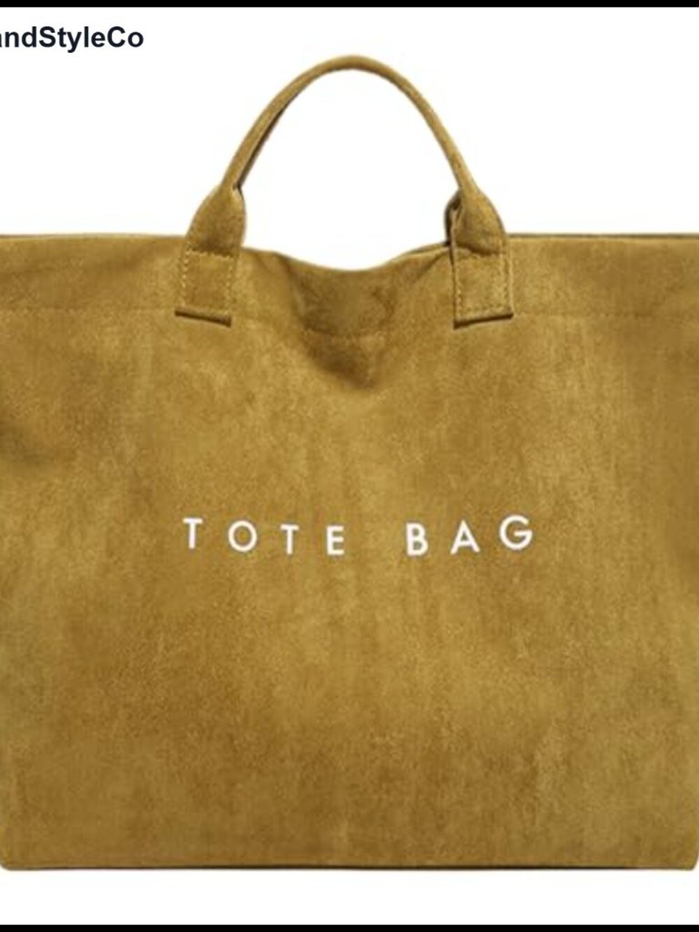 Faux Suede Tote Bag Large Top Handle Handbag Work Travel
